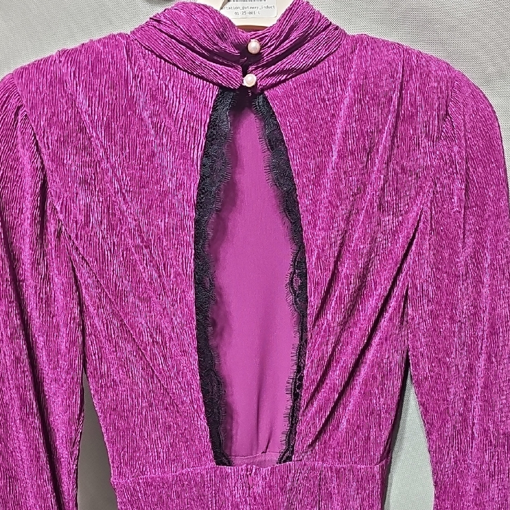 SAYLOR Vibrant Purple Long Sleeve Dress - Picture 4 of 5